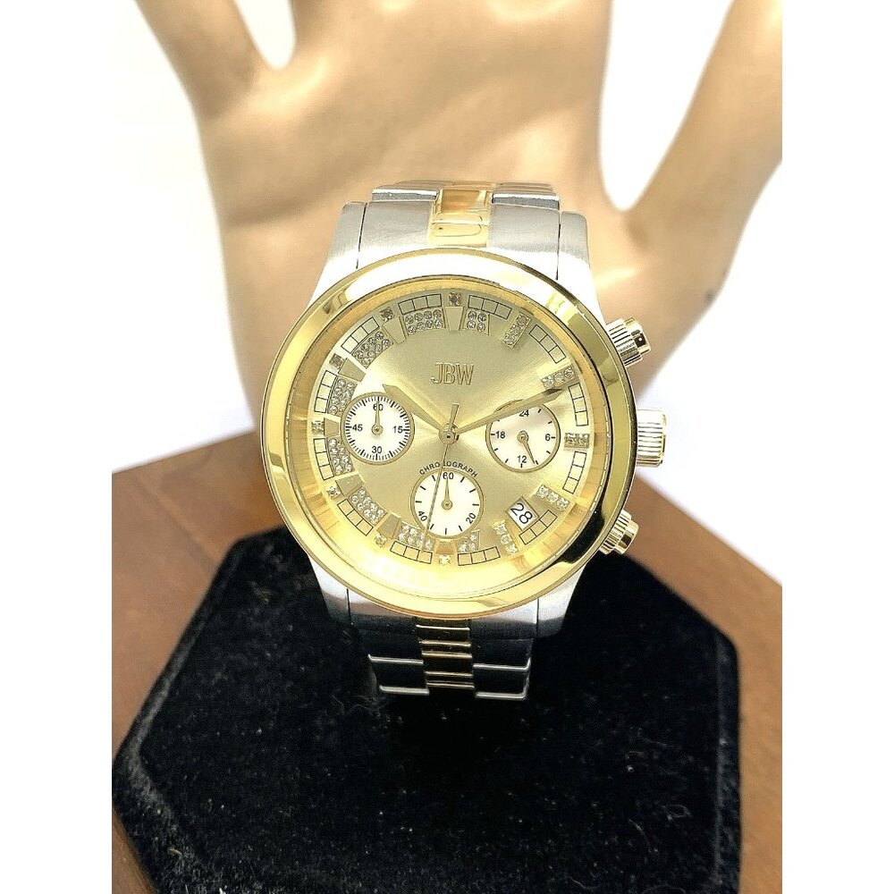 JBW Women's Watch JB-6217-C Muse Diamond Quartz Chronograph Two Tone Steel 38mm